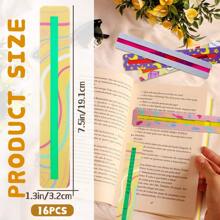 16 Piece Guided Reading Highlight Strips, Colored Overlays Bookmarks Help With Dyslexia, Reading Trackers Ruler, ADHD Tools For Reading, Teens Adults, Student Teacher Supply (Colorful) - Multicolor - View 2