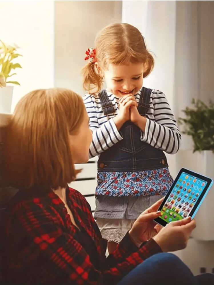 Christmas Decoration Children's English Learning Tablet With Touch And Sound Functions, Early Education Toy, Alphabet Recognition And Reading Toy, Gift For Boys And Girls - Blue - View 6