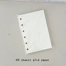 A7透明活頁綁定筆記本，月度/點/網/線活頁日記綁定本，A7環圈手帳 - 無色 - 查看 7