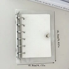 A7透明活頁綁定筆記本，月度/點/網/線活頁日記綁定本，A7環圈手帳 - 無色 - 查看 3