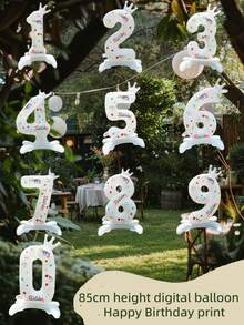 Bóng bay in hình chúc mừng sinh nhật 85cm có chân đế để trang trí tiệc, nền trắng số trang trí 0-9, cho tiệc sân vườn, sinh nhật lần thứ 18, bóng bay màu trắng với bất kỳ màu nào, sinh nhật lần thứ 10, giá đỡ bóng bay trong nhà, bong bóng sinh nhật lần thứ 20 có in hoa văn, sinh nhật lần thứ 25 Bong bóng, Bong bóng sinh nhật công chúa nhỏ vương miện trắng, Bong bóng sinh nhật lần thứ 3, Tiết lộ giới tính Bong bóng sinh nhật 1 tuổi - Trắng - Xem 1