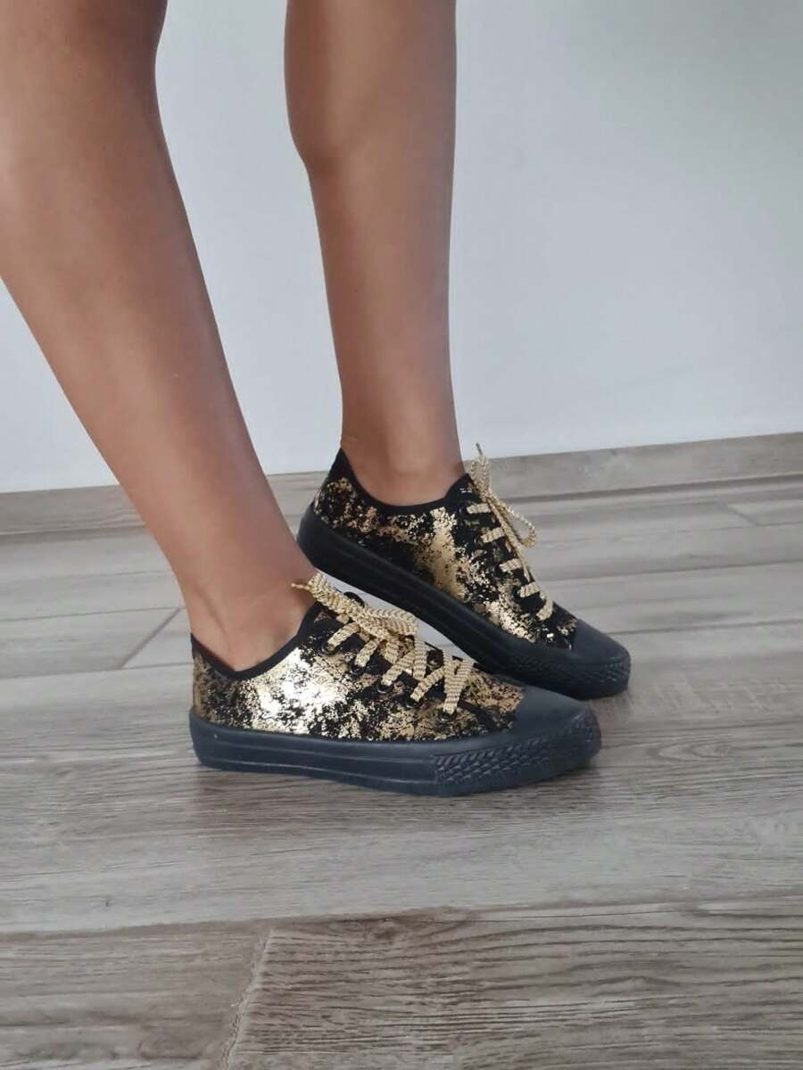 Tenis mujer hombre casuales choclo unisex zapatilla tela premium lona ecopiel urbano cómodos sport deportivo autoajustable moda casual 22mx-28mx - Negro - Ver 1