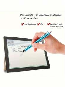 10pcs For Touch Screen Stylus, Pink, Purple, Black, Green, Silver Stylus, Fashion Office Universal Touch Screen Capacitive Stylus, Touch Sensitive Compatible With Kindle, Compatible With IPad, Compatible With IPhone, Compatible With Samsung Gifts For Mother, Family, Friends, Birthday, Holiday Stylus Pen