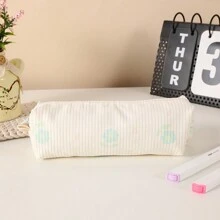 1pc Pencil Case Ins Minimalist Floral,School Supplies For School,Pencil Case Fresh Cute Large Capacity Girls Korean,Pencil Bag,Pencil Pouch Cute, Back To School,Pencil Pouch,School Bag