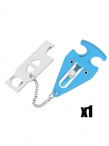 1/2入便攜門鎖帶額外鎖，為家庭、旅館和公寓提供額外的隱私和安全，防止未經授權進入，保護旅行、家庭、臥室、旅館、公寓和家居安全，是家庭和朋友的小型安全禮品(隨機扣口)。 - 彩色 - 查看 16