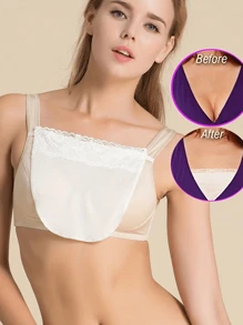 4pcs/3pcs/2pcs Contrast Color Lace Bras, Invisible Nipple Covers, Women Lingerie And Bra Accessories - A - View 1
