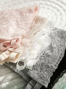 4pcs/3pcs/2pcs Contrast Color Lace Bras, Invisible Nipple Covers, Women Lingerie And Bra Accessories - A - View 6