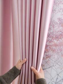 1入組粉色遮光窗簾，現代風格聚酯纖維材質，適用於臥室、客廳、廚房、餐廳等各種房間，較小尺寸可用作小窗短窗簾