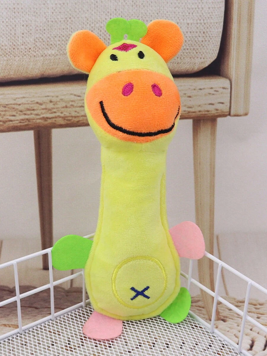 1pc Dog Toy Plush Giraffe Shape Chew Sound Toy Pet Plaything