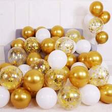 100 Cái Bộ Bong Bóng Kim Loại Vàng Đen 12 Inch Bong Bóng Kim Loại Vàng Cao Su Đen 12 Inch Bong Bóng Kim Loại Vàng Sequin 3 Phụ Kiện Bóng Bay Miễn Phí Thích Hợp Cho Tiệc Kỷ Niệm Sinh Nhật Tiệc Tắm Cô Dâu Tắm Trong Nhà Trang Trí Tiệc Ngoài Trời - Nhiều màu - Xem 7