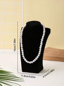 1 Stück weiße PU-Leder einfache H-förmige Menschenfigur Halsketten Aufbewahrungsständer, Schmuckorganizer für Halsketten und Armbänder, kleines dekoratives Element für Schmuckgeschäft-Vitrine, Rückkehr zur Schule, Raumdekoration - Verschiedenfarbig - Übersicht 15