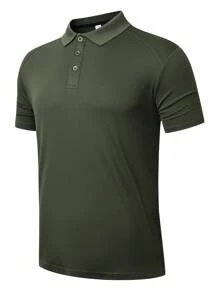 ZENGVEE 5 件装男友风格男士 Polo 衫吸湿排汗短袖高性能速干运动高尔夫衬衫 - 黑色 灰色 綠色 藍色 卡其色 - 查看 5