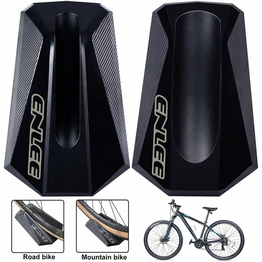 Noble Eagle Supporto per bicicletta per parcheggio, montato sulla ruota anteriore, per biciclette da strada e da montagna, supporto per supporto della staffa, con pad antigraffio aderente, pedana di sollevamento per allenatori di bici, accessori per il ciclismo