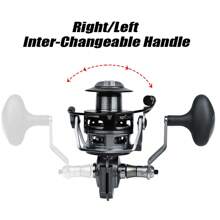 Spinning Reel Fishing Reels - Full Metal Fishing Reel Aluminum Spool Ocean Big Game Carp Saltwater Fishing Spinning Reels 2000-6000 - 深灰色 - 查看 7