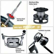 Spinning Reel Fishing Reels - Full Metal Fishing Reel Aluminum Spool Ocean Big Game Carp Saltwater Fishing Spinning Reels 2000-6000 - 深灰色 - 查看 5