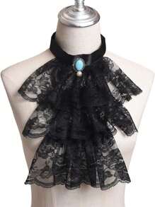 1 pieza Cuello desmontable con volantes de encaje vintage, disfraz victoriano eduardiano, jabot unisex, escuela - Multicolor - Ver 8