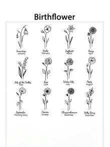 1入個性化誕生花妝容刷套裝，伴娘化妝刷，旅行化妝刷套，聖誕禮物，伴娘求婚 - 藍色 - 查看 5