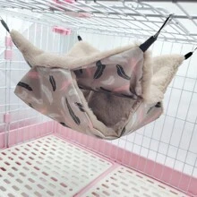 1pc Random Style Fuzzy Color Pet Hammock, Suitable For Hamsters, Sugar Gliders, Guinea Pigs, Keeps Warm In Winter - Multicolor - View 6