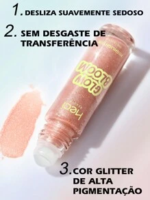 HECI BEAUTY HECI BEAUTY Roller Liquid Body Highlighter,1pc Glitter Face Contour Highlight Brightening Makeup Illuminating Cosmetic, Pearl Highlighter For Full Body,Sexy Beauty Highlight Oil Cosmetics For Beach,Glass Roller Bottles Leak Proof Massage Roller Ball Bottles,Suitable For Students Returning To School