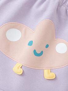 Balabala 婴儿裤子，婴幼儿男童长裤，男童运动裤，女童休闲裤，新款春装 - 紫色 - 查看 4