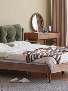 1pc Bed Board Support Frame, Bed Base Beam Load-Bearing Support Bracket, Bed Foot Support Pole, Adjustable Bed Leg Support Foot - Black - View 4