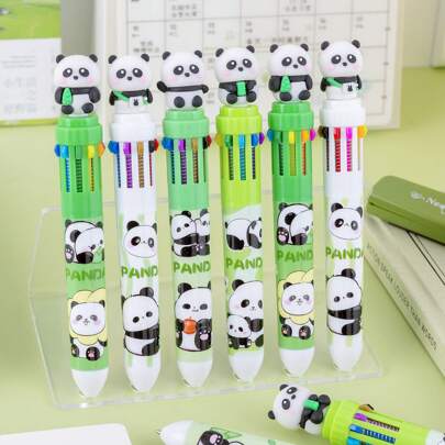 24 / 4 / 8 / 1 随机熊猫十色笔，可爱卡通胖胖多色笔