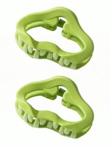 2入組4.5cm奶油色雲朵抓夾，甜美時尚的春/夏髮飾頭飾，少女禮物髮夾 - 彩色 - 查看 10