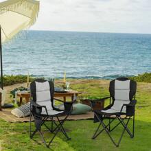 35*22*41in Camping Chair Fishing Chair Folding Chair Black Gray