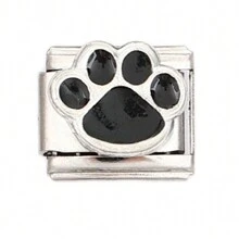 1pc Dog Paw Group 1 Italy Style Stainless Steel Charm Bracelet Component Cute And Detachable Suitable For DIY Making For Pet Enthusiasts - Paw - View 4