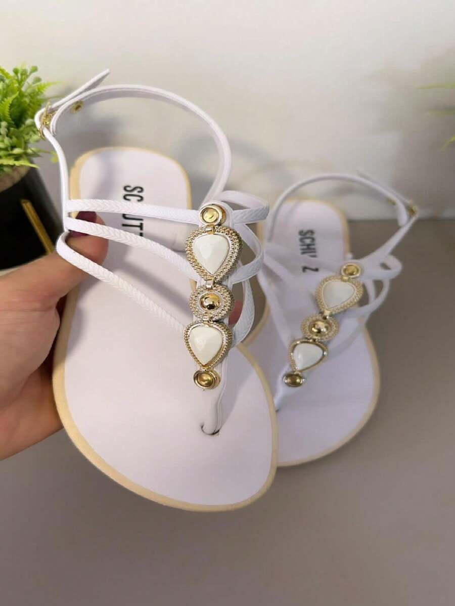 Women Flat Sandals - 白色 - 查看 1