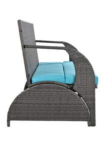 Outdoor Loveseat And Convertible To Four Seats And A Table,Suitable For Gardens And Lawns