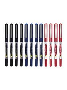 12pcs Black/Blue/Red Signature Gel Pen, Writing Fountain Pen Bullet Ballpoint Pen For Calligraphy Practice Exam, Direct Liquid Ballpoint Pen For Smooth Writing School Supplies Markers School Supplies For School Cute Pens Office Supplies