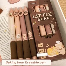 4 Pcs The Highly Attractive Cartoon Pattern Can Be Erased And Pressed With A Gel Pen, And Students Use The Pen - Multicolor - View 3