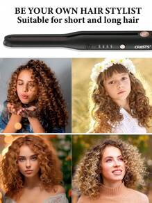CRASTS Narrow Bangs & Hair Ends Clip, Unisex, Root Volumizer, Adjustable Temperature Hair Styling Tool - US A Type Plug(110-127V) - View 5