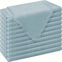 6/12/18 件纯色布餐巾，带流苏，适合婚礼、聚会、派对和日常使用