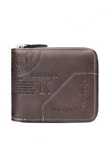 BATSIOE New Men's Business Wallet Vintage Style Credit Card Holder With Embossed Letters A Gift For Men Wallet Purse Wallet Small Wallet Men Wallet Leather - Coffee Brown - View 5