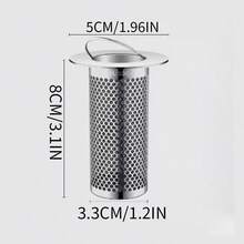 1Pc 304 Stainless Steel Floor Drain Screen Bathroom Floor Drain Basin Drainer Lift Cage Strainer Washbasin Universal Screen - Multicolor - View 2