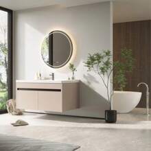 31.5'' Wall Mounted Single Bathroom Vanity Aluminum Cabinet With Ceramic Top
