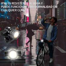 2* Lámpara Led Recargable 6000 Lm Impermeable Para Bicicleta - Negro - Ver 8