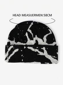 男女通用 Y2K 街头迷彩提花针织帽，春季保暖休闲贝雷帽秋季装 - A - 查看 5