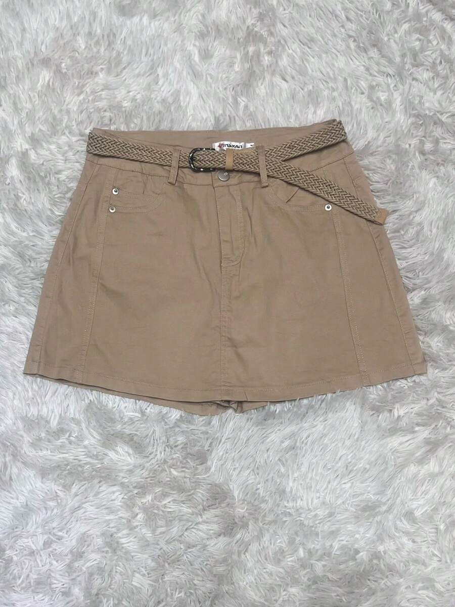 Women Shorts - Màu Khaki - Xem 1