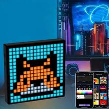 Versatile Art Deco LED Pixel Screen Display -  32x32 Programmable & USB Powered With App Control, Dynamic Color-Changing Gaming Accessories Light For Home & Gaming Decor, Perfect Christmas Gift - 32x32 Pixels - View 2