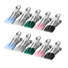 2,16 Zoll schwere Metall-Wäscheklammern 10/20/30 Packungen, Wäscheklammern für Fototrocknen, Wäscheleine, Wäsche, Socken, Beutel-Clips für Lebensmittel, Küche, Edelstahl mit Gummi, 6 Farben, Marke: Cowdro