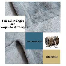 1入組寵物專用雙面絨毛毯，適用於午睡、睡床、珊瑚絨/絨毛禮品毯保暖，固色毯適用於春、夏、秋和冬季 - 薑黃 - 查看 5