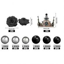 27pcs Black Cake Decoration Inserts Simulation Flowers And Crown Cake Decorations Gothic Cake Decorations Suitable For Birthday Parties And Halloween Cake Decorating Cake Topper Cake Decorations Cake Decor Cake Decorating Tools - Black - View 2