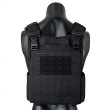Quick Release Training Vest With Side Cummerbund Pouches And Triple Front Pouch - Black - View 7