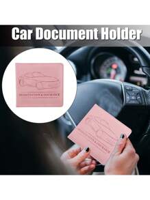 Funda de cuero sintético premium para documentos de de automóvil y tarjetas de visita - Multicolor - Ver 2