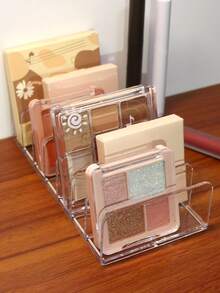1入太空節省型優雅化妝品收納盒：透明輕量級調色盤架，可放桌面/抽屜 - 美容愛好者理想禮物