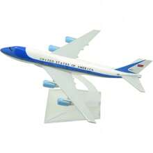 Model Plane 1:400 American AirForce One B747 Model Airplane Diecast Airplanes For Home Office Desk Display Gift Or Collection - White - View 4
