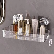 Suction Cup Triangle Storage Rack, Wall Mounted Shelf For Bathroom And Restroom, Wall Corner Organizer For Toiletries, Sink And Shower Accessories - Multicolor - View 2